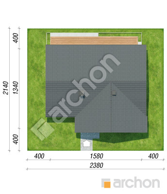 gotowy projekt Dom w przebiśniegach 35 (E) sytuacja