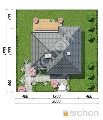 gotowy projekt Willa Luiza 2 (R2) sytuacja