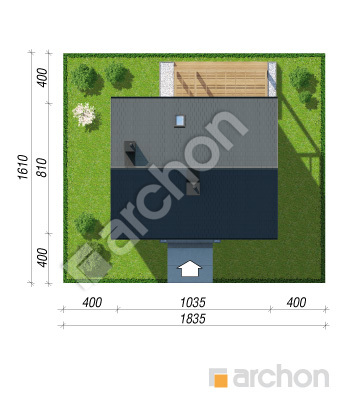 gotowy projekt Dom w zielistkach 34 sytuacja