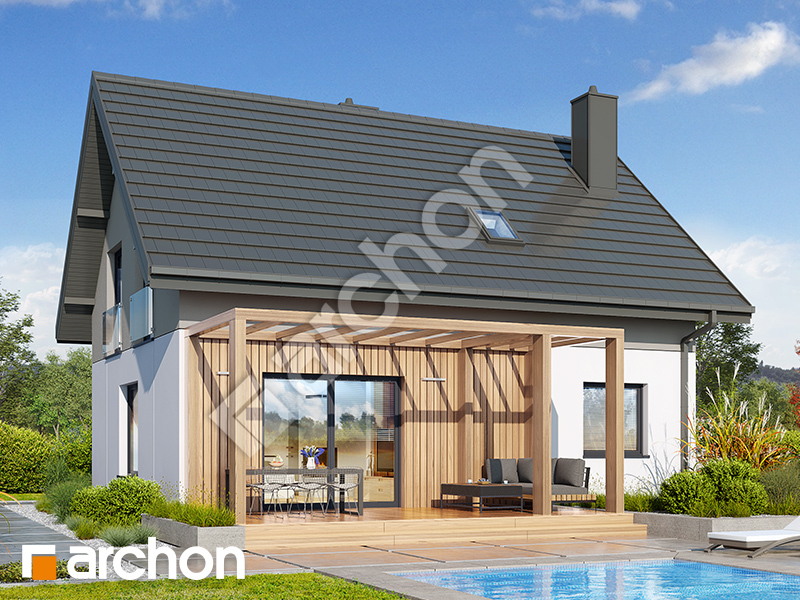 gotowy projekt Dom w zielistkach 34 widok 2