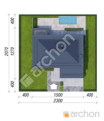 gotowy projekt Willa Sara (G2E) sytuacja