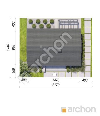 gotowy projekt Dom w kostrzewach 18 sytuacja