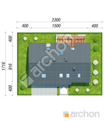 gotowy projekt Dom w limetkach 2 (G2) sytuacja