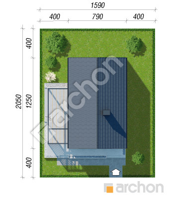 gotowy projekt Dom w toreniach 3 (E) sytuacja