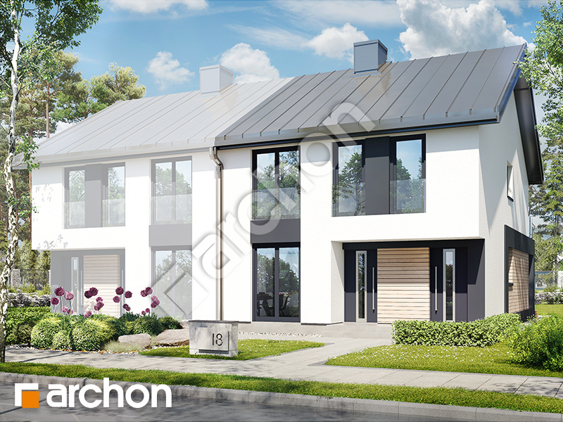 gotowy projekt Dom w bratkach 5 (R2BA) widok 1