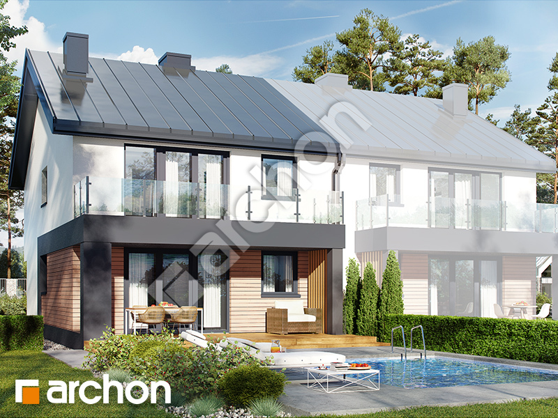 gotowy projekt Dom w bratkach 5 (R2BA) widok 2