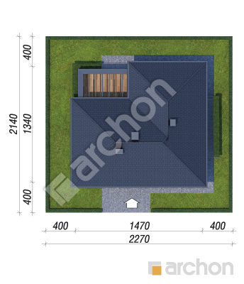 gotowy projekt Dom w przebiśniegach 25 sytuacja