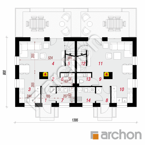 gotowy projekt Dom w borówkach (R2) rzut parteru