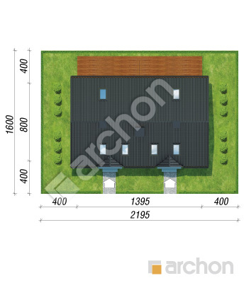 gotowy projekt Dom w borówkach (R2) sytuacja