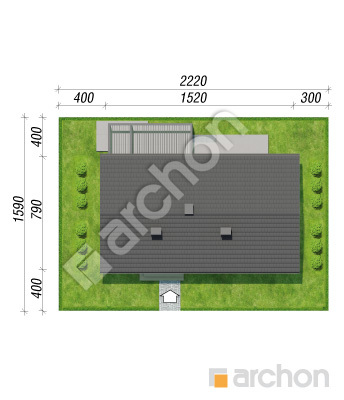 gotowy projekt Dom w kosaćcach 17 (A) sytuacja