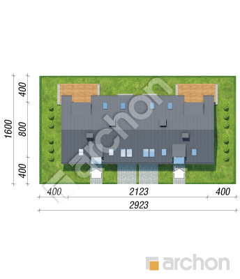 gotowy projekt Dom w zimokwiatach (R2) sytuacja