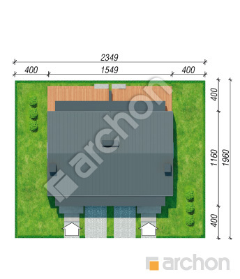 gotowy projekt Dom w klematisach 28 (R2) sytuacja
