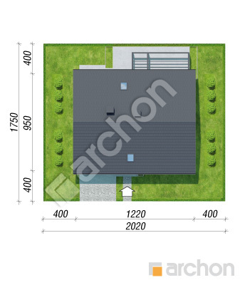 gotowy projekt Dom w malinówkach 50 (GE) sytuacja