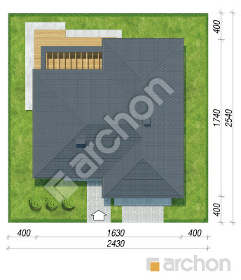 gotowy projekt Dom w przebiśniegach 10 (G2) sytuacja