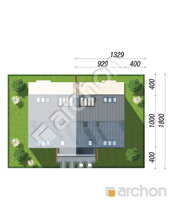 gotowy projekt Dom w bratkach 17 (R2B) sytuacja
