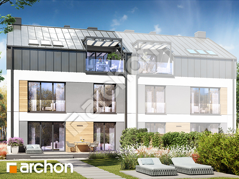 gotowy projekt Dom w bratkach 17 (R2B) widok 2