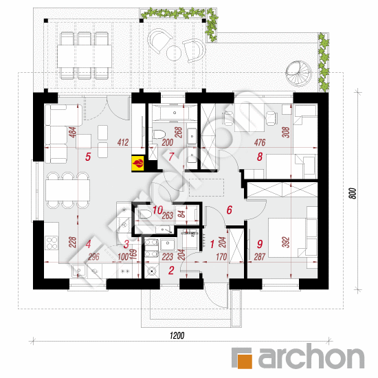 gotowy projekt Dom w kruszczykach 21 (E) OZE rzut parteru