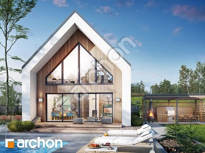 „Dom w papawerach (E) OZE” | Projekt domu w stylu nowoczesnej stodoły 