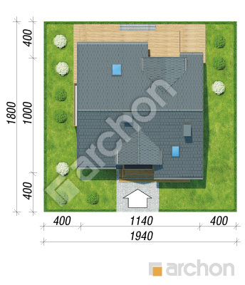 gotowy projekt Dom w filodendronach 3 sytuacja