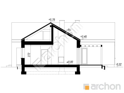 gotowy projekt Dom w bergeniach 5 (GE) przekroj budynku