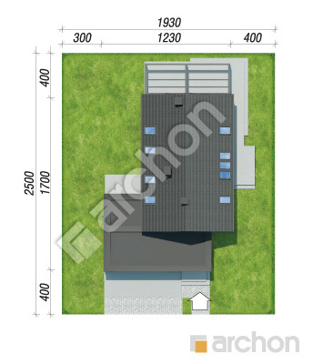 gotowy projekt Dom w grudnikach (G2E) sytuacja