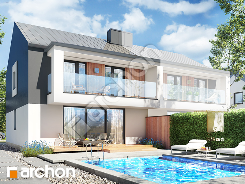 gotowy projekt Dom w klematisach 28 (B) widok 2