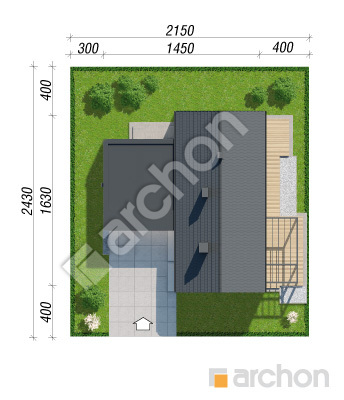 gotowy projekt Dom w kosaćcach 25 (G2) sytuacja