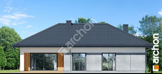 Elewacja ogrodowa projekt dom w amersach a14d98f8601913c37a0a5046441b1eff  267