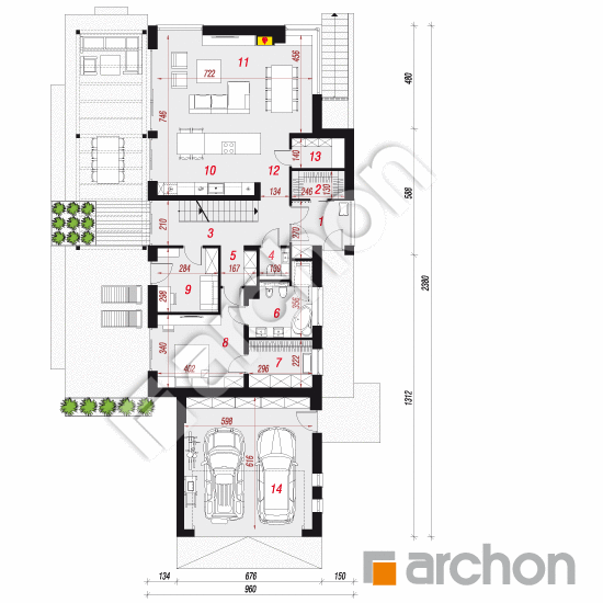 gotowy projekt Dom w estragonie 2 (G2P) rzut parteru