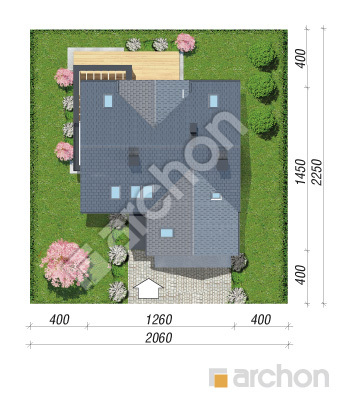 gotowy projekt Dom w telimach (G2) sytuacja