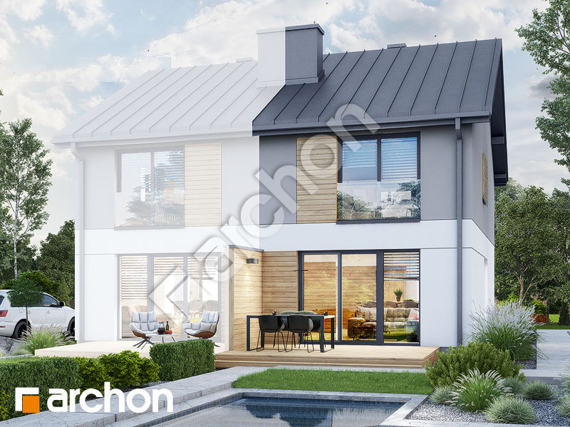 gotowy projekt Dom w riveach 4 (B) widok 2