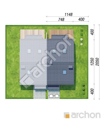gotowy projekt Dom w bratkach 2 (R2B) sytuacja