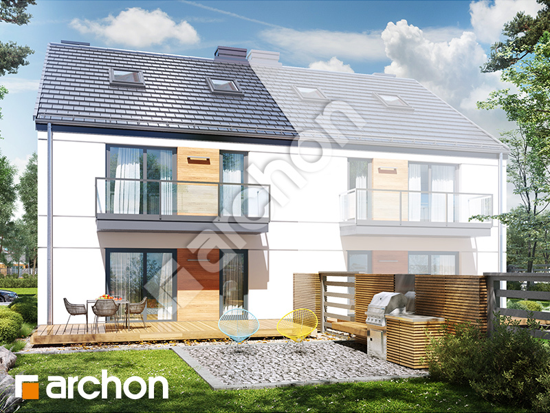 gotowy projekt Dom w bratkach 2 (R2B) widok 2