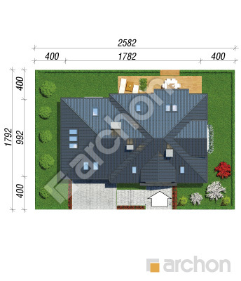 gotowy projekt Dom w hiacyntowcach (G2) sytuacja