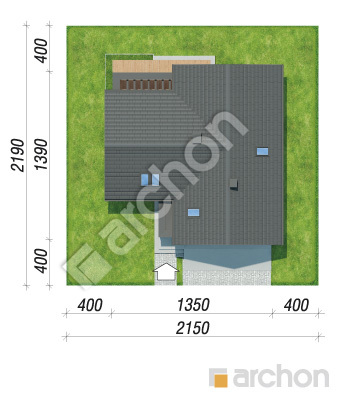 gotowy projekt Dom w cedronellach (G2E) sytuacja