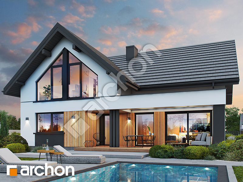 gotowy projekt Dom w cedronellach (G2E) widok 2