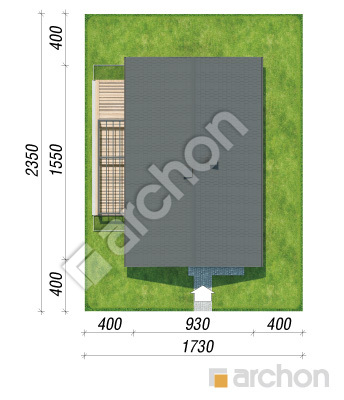 gotowy projekt Dom pod świerkiem 4 (E) sytuacja