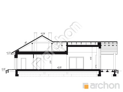 gotowy projekt Dom w marzankach 5 przekroj budynku
