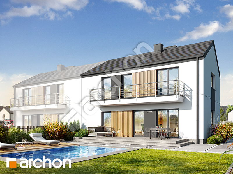 gotowy projekt Dom w halezjach (R2B) widok 2