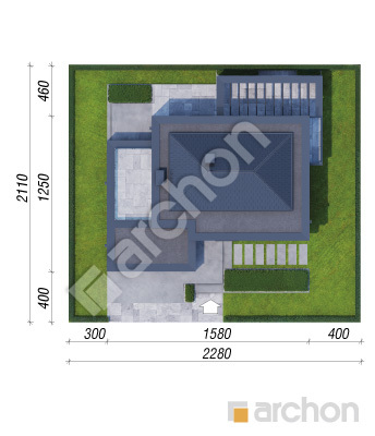 gotowy projekt Willa Tahani (G2E) sytuacja