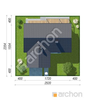 gotowy projekt Dom w kosaćcach 16 (G2) sytuacja