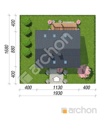 gotowy projekt Dom w zielistkach 16 sytuacja