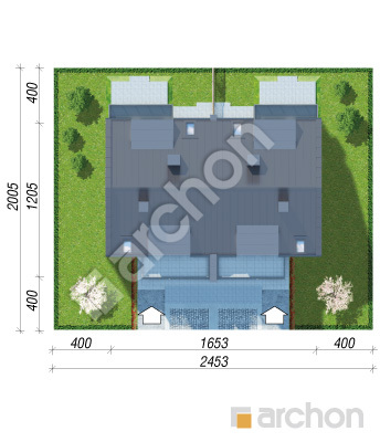 gotowy projekt Dom pod agawami 2 (R2) sytuacja