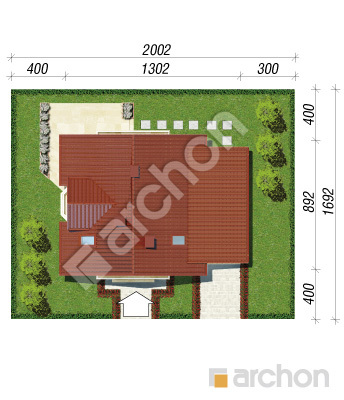 gotowy projekt Dom w rododendronach 4 sytuacja