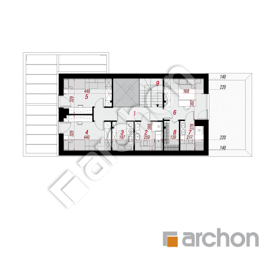 gotowy projekt Dom w heliotropach 3 (GE) rzut poddasza