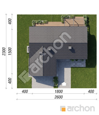 gotowy projekt Dom w kosaćcach 62 (G2) sytuacja