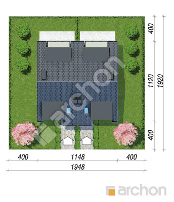 gotowy projekt Dom pod miłorzębem 10 (R2) sytuacja