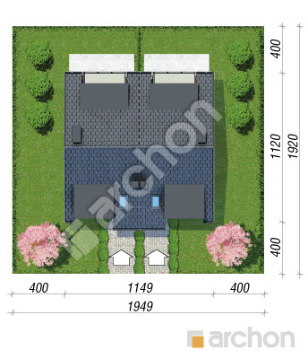 gotowy projekt Dom pod miłorzębem 10 (R2) sytuacja