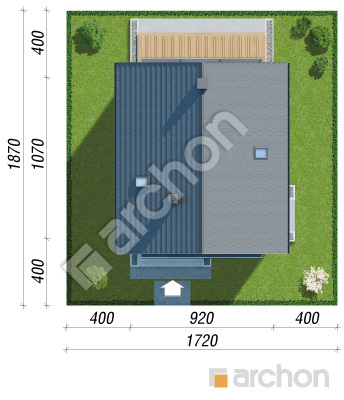gotowy projekt Dom w szkarłatkach 6 (E) sytuacja
