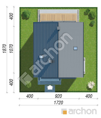 gotowy projekt Dom w szkarłatkach 6 (E) sytuacja